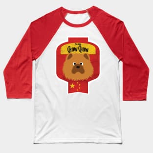 Chow Chow - Distressed Chinese Chow Chow Beer Label Design Baseball T-Shirt